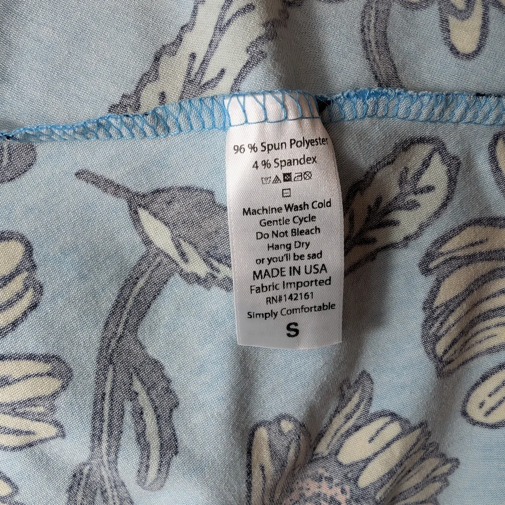 LuLaRoe Blue Floral Midi Dress - Picture 6 of 9